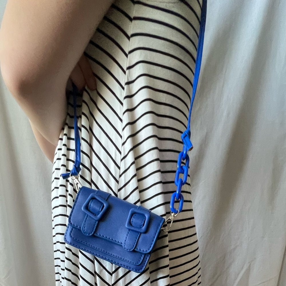 Blue mini purse